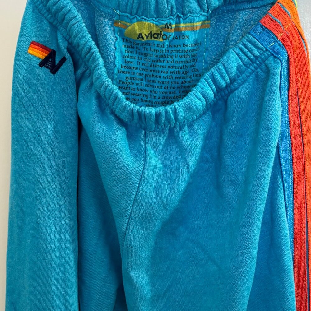 AV Aviator Nation 5 stripe sweatpants sz Med - Picture 3 of 3